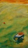 Boat and Buoy by Erica Shipley, Painting, Oil on Board