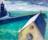 Lifeboat House Studio by Erica Shipley, Painting, Oil on canvas