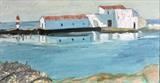 Ria Formosa Old Mill by Erica Shipley, Painting, Gouache